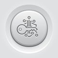 Crypto Key Management Button Icon. Royalty Free Stock Photo