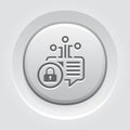 Crypto Message Button Icon.