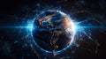 Crypto Planet, World, blockchain crypto currency digital encryption, Digital money exchange, Technology global network