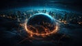 Crypto Planet, World, blockchain crypto currency digital encryption, Digital money exchange, Technology global network