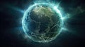 Crypto Planet, World, blockchain crypto currency digital encryption, Digital money exchange, Technology global network