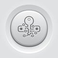 Crypto Protection Button Icon. Royalty Free Stock Photo