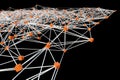 Crypto science blockchain network concept background 3d render