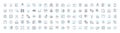 Crypto tech vector line icons set. Cryptocurrency, Blockchain, Mining, Security, Trading, Exchange, Algorithm Royalty Free Stock Photo