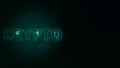 Crypto title with plexus effect. Connected lines with dots. Lines title plexus Royalty Free Stock Photo