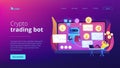 Crypto trading bot concept landing page