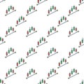 Crypto Trading Formation with Candlestick charts vector colored seamless pattern Royalty Free Stock Photo