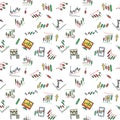 Crypto Trading vector Candlestick Technical Analysis colored seamless pattern