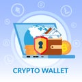 Crypto Wallet Bitcoin Dollar Online Bank Banner