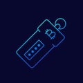 crypto wallet for bitcoin line vector icon