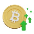 Cryptocurrency Arbitrage Opportunity with Bitcoin 3d Icon