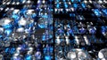 Cryptocurrency assets in digital space. Information accumulation and data array in the meta verse.