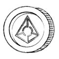 Cryptocurrency augur coin isolated icon