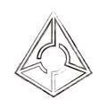 Cryptocurrency augur symbol isolated icon
