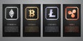 Cryptocurrency, Black banner.