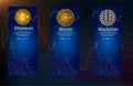 Cryptocurrency and Blockchain concept onboarding app screens. Modern and simplified vector illustration walkthrough screens templa
