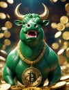 Cryptocurrency Bull Market Symbol AI Generative Royalty Free Stock Photo