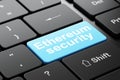 Cryptocurrency concept: Ethereum Security on computer keyboard background Royalty Free Stock Photo