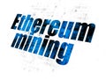Cryptocurrency concept: Ethereum Mining on Digital background Royalty Free Stock Photo