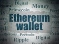 Cryptocurrency concept: Ethereum Wallet on Digital Data Paper background Royalty Free Stock Photo