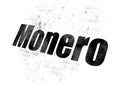 Cryptocurrency concept: Monero on Digital background Royalty Free Stock Photo