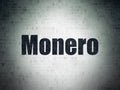 Cryptocurrency concept: Monero on Digital Data Paper background Royalty Free Stock Photo