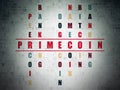 Cryptocurrency concept: Primecoin in Crossword Puzzle Royalty Free Stock Photo