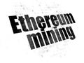 Cryptocurrency concept: Ethereum Mining on Digital background Royalty Free Stock Photo