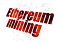 Cryptocurrency concept: Ethereum Mining on Digital background Royalty Free Stock Photo