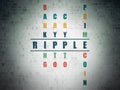 Cryptocurrency concept: Ripple in Crossword Puzzle