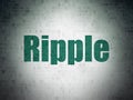 Cryptocurrency concept: Ripple on Digital Data Paper background Royalty Free Stock Photo