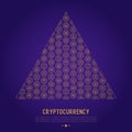 Cryptocurrency concept in triangle