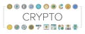 Cryptocurrency Digital Money Icons Set Vector Royalty Free Stock Photo