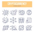 Cryptocurrency Doodle Icons