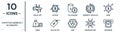 cryptocurrency.economy linear icon set. includes thin line digital key, oil economy, node, dollar tag, decentralized, withdraw,
