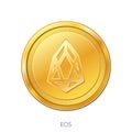 Cryptocurrency EOS coin Royalty Free Stock Photo