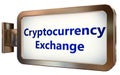 Cryptocurrency Exchange on billboard background