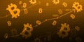Cryptocurrency Graph Increasing with Arrow and Graph Background. Digital Currency Trend