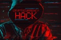 Cryptocurrency Hack Concept With Faceless Hooded Male Person