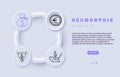 Cryptocurrency Icon. Digital currency, blockchain technology, decentralized, secure transactions. Neomorphism. Vector line icon