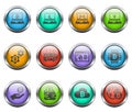 cryptocurrency icon set Royalty Free Stock Photo