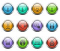 cryptocurrency icon set Royalty Free Stock Photo