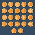 Cryptocurrency icons set. Royalty Free Stock Photo