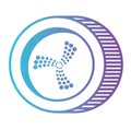 Cryptocurrency iota coin isolated icon