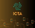 Cryptocurrency IOTA connected background style