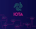 Cryptocurrency IOTA technology background style Royalty Free Stock Photo