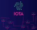 Cryptocurrency IOTA technology background style Royalty Free Stock Photo