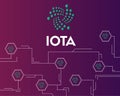 Cryptocurrency IOTA technology circuit background style Royalty Free Stock Photo