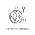 Cryptocurrency linear icon. Modern outline Cryptocurrency logo c Royalty Free Stock Photo