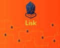 Cryptocurrency lisk digital technology background